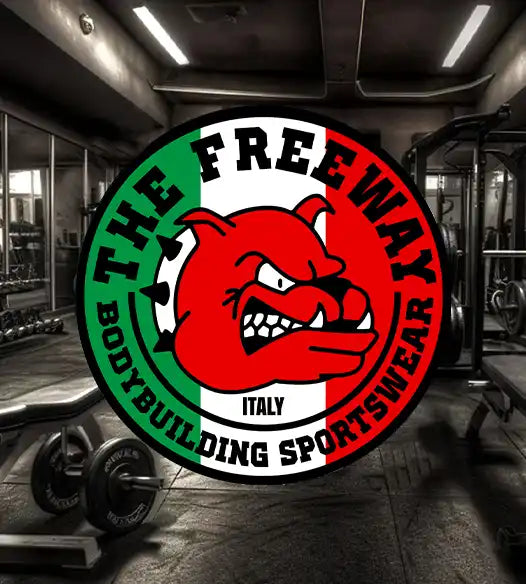Logo di abbigliamento sportivo per il bodybuilding.