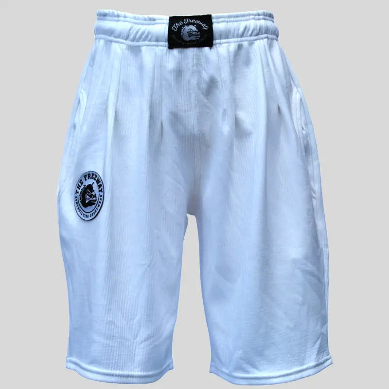 Bermuda Bodybuilding Bianco - Art.10080 - S / Bianco / 95% Poliestere, 5% Elastan - Bermuda Bodybuilding