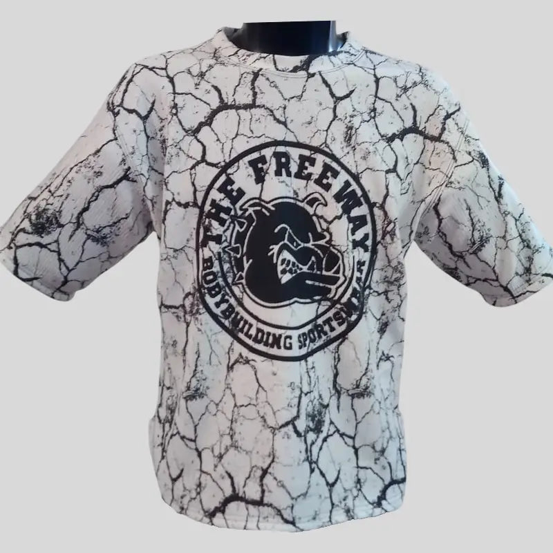 Bodybuilding Rag Top Stondata - Marmorizzato Bianco - Art. 2272 - S / Marmorizzato Bianco / 95% Poliestere, 5% Elastan