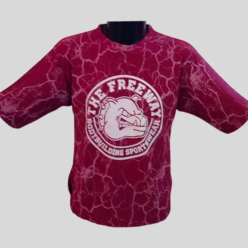 Bodybuilding Rag Top Stondata - Marmorizzato Bordeaux - Art. 2272 - Bodybuilding Rag Top