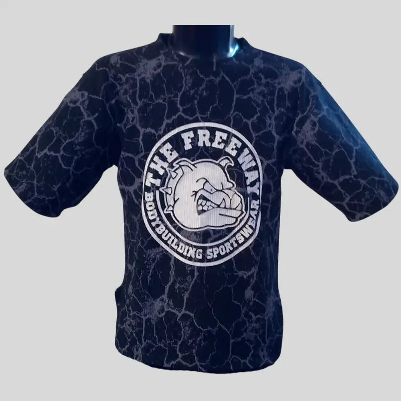 Bodybuilding Rag Top Stondata - Marmorizzato Nero - Art. 2272 - S / Marmorizzato Nero - Bodybuilding Rag Top