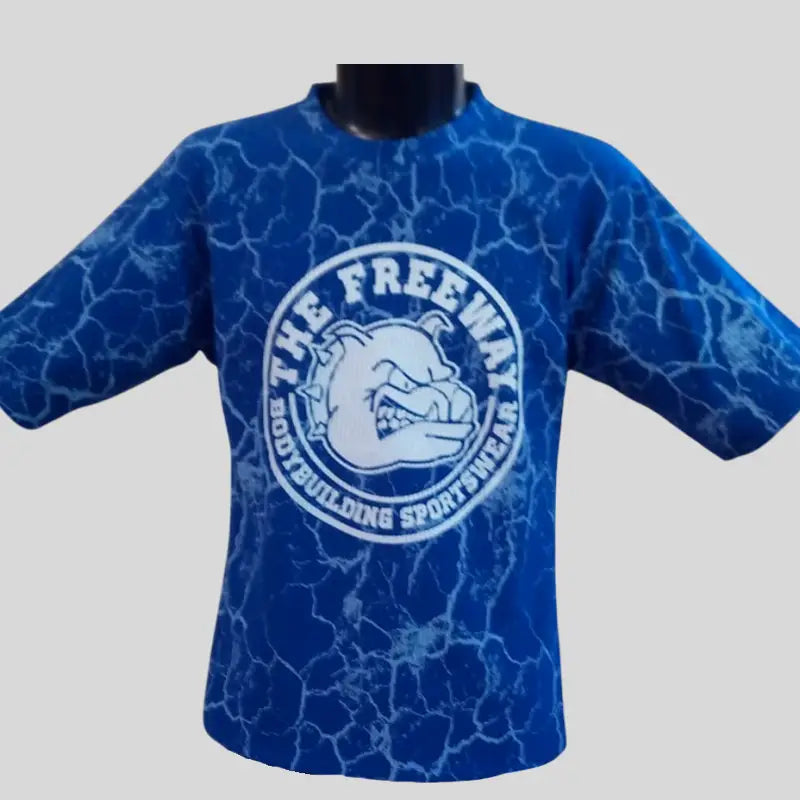 Bodybuilding Rag Top Stondata - Marmorizzato Royal Blu - Art. 2272 - S / Marmorizzato Blu / 95% Poliestere, 5% Elastan