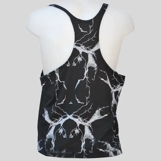 Canotta Big Gym Tank Top Vogatore Nero Marmorizzato - Art. 2221 🏋️♂️ - Big Gym Tank Top Vogatora