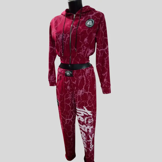 Completo Donna Bordeaux Marmorizzato - Art.7870 - XS / Marmorizzato Bordeaux - Completo donna