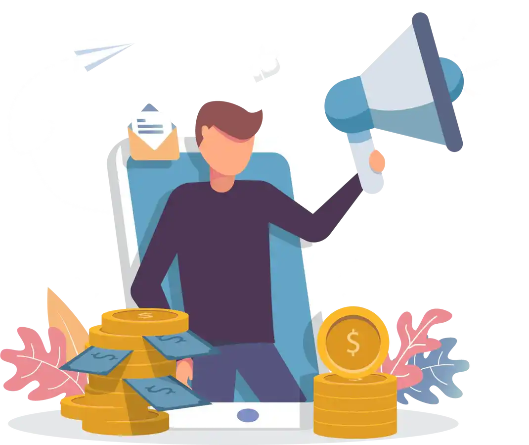 Illustrazione del marketing digitale.