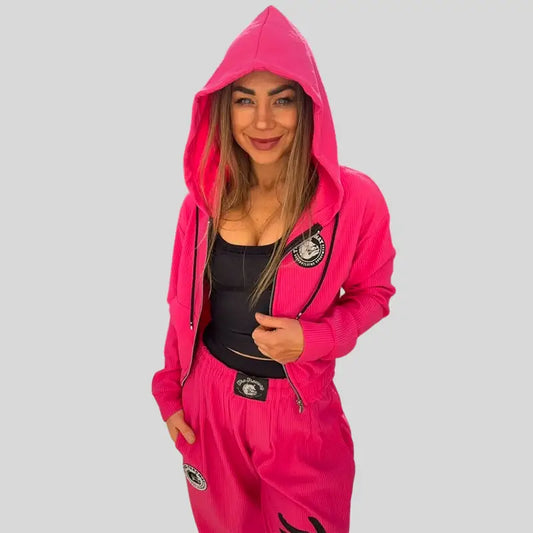 Giacca Da Donna Con Cappuccio Fucsia - Art.6586 - Giacca con Cappuccio