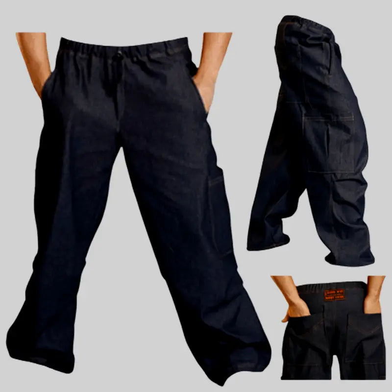 Jeans Unisex Bodybuilding Colore Jeans Nero Art.DN80 - XS / Jeans Nero / Cotone 90% , Elastan 10% - Pantaloni