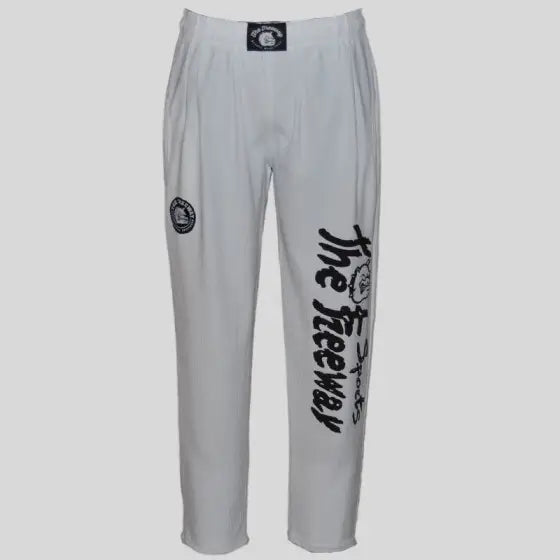 Pantaloni Allenamento Bodybuilding Unisex Bianco - Art.252 - XS / Bianco / 95% Poliestere, 5% Elastan - Pantaloni