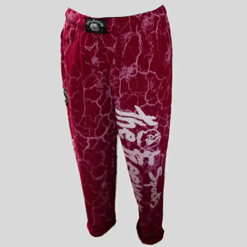 Pantaloni Allenamento Bodybuilding Unisex Bordeaux Marmorizzato - Art.252 - XS / Marmorizzato Bordeaux - Pantaloni