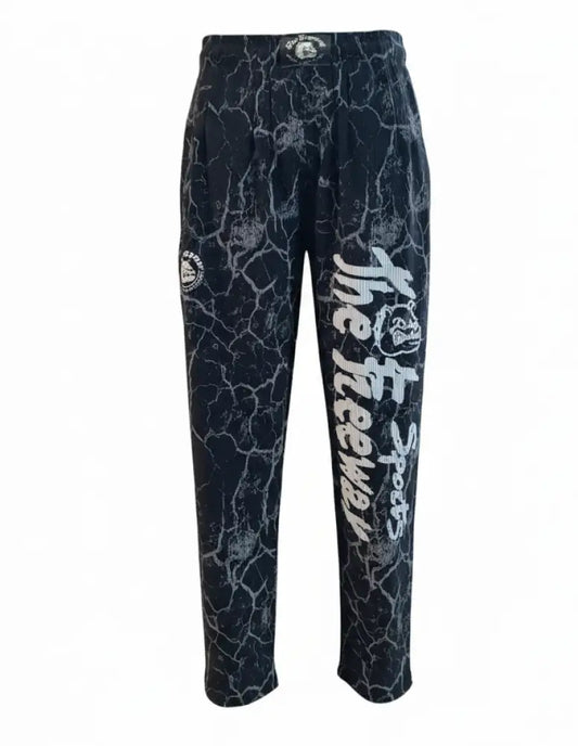 Pantaloni Allenamento Bodybuilding Unisex Nero Marmorizzato - Art.252 - Pantaloni Bodybuilding Unisex