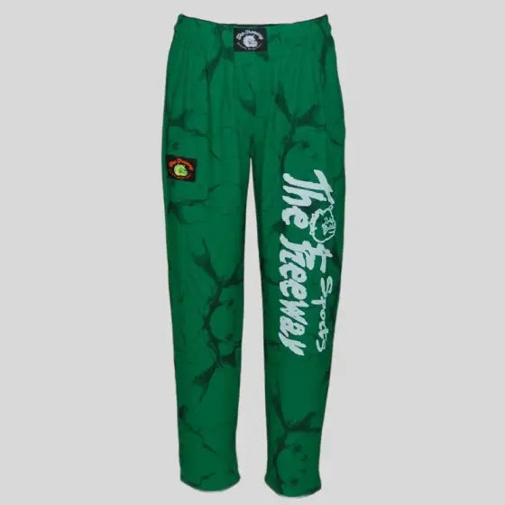 Pantaloni Allenamento Bodybuilding Unisex Verde Marmorizzato - Art.252 - XS / Marmorizzato Verde / 95% Poliestere, 5%