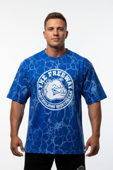 Bodybuilding Rag Top Stondata - Marmorizzato Royal Blu - Art. 2272