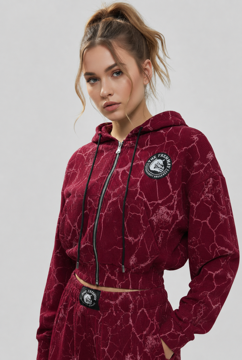Completo Donna Bordeaux Marmorizzato - Art.7870