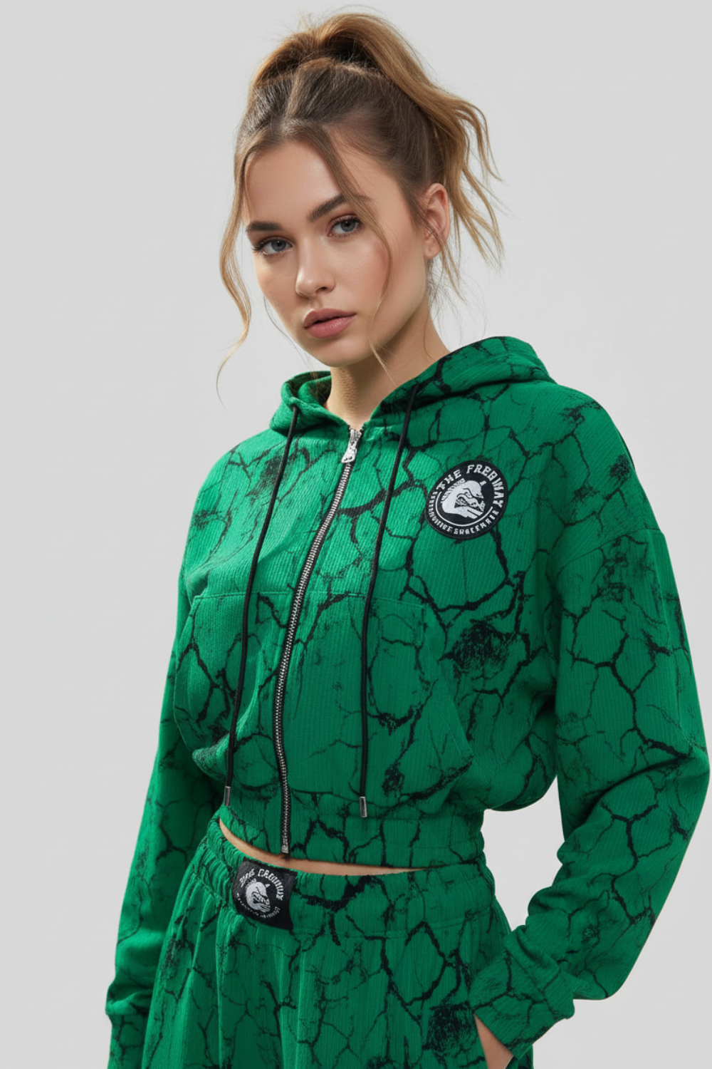 Completo Donna Verde Marmorizzato - Art.7870