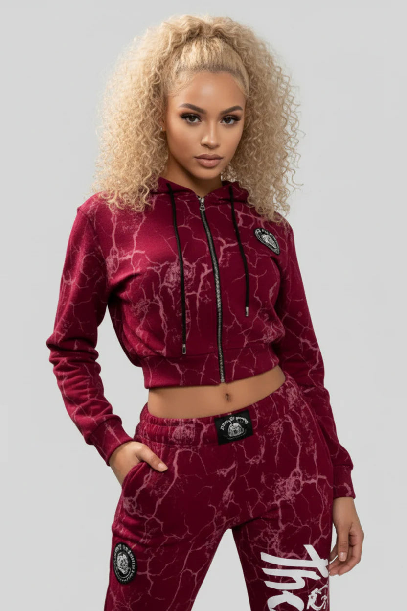 Completo Donna Bordeaux Marmorizzato - Art.7870