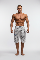 Bermuda Bodybuilding Bianco Marmorizzato - Art.10080