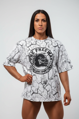 Bodybuilding Rag Top Stondata unisex - Marmorizzato Bianco - Art. 2272