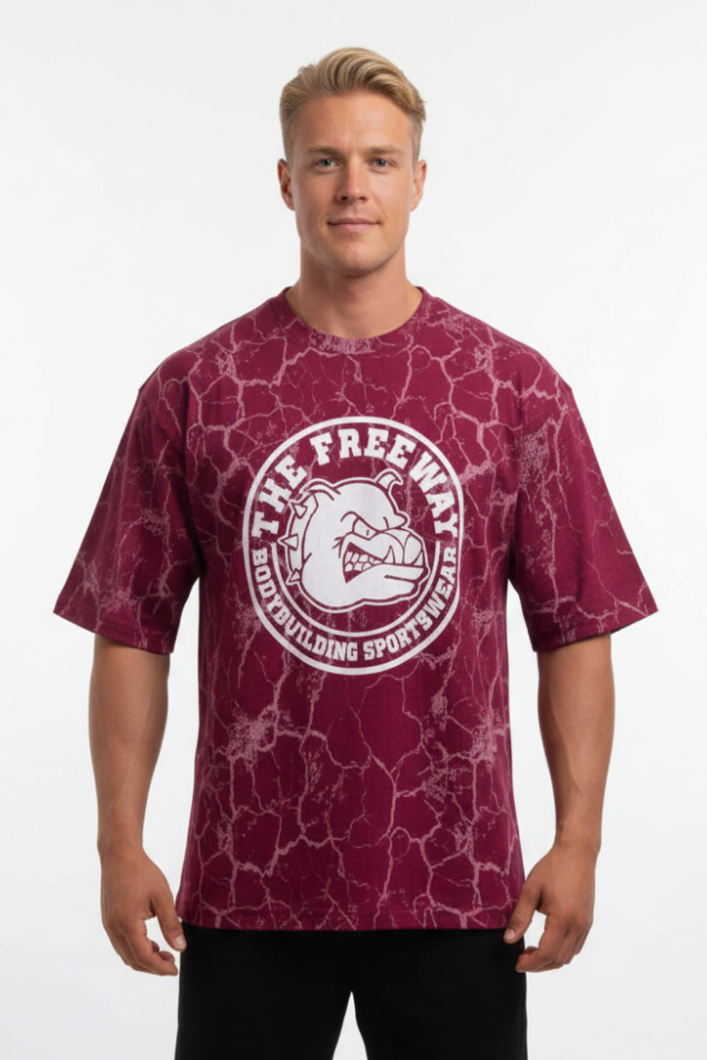 Bodybuilding Rag Top Stondata - Marmorizzato Bordeaux - Art. 2272
