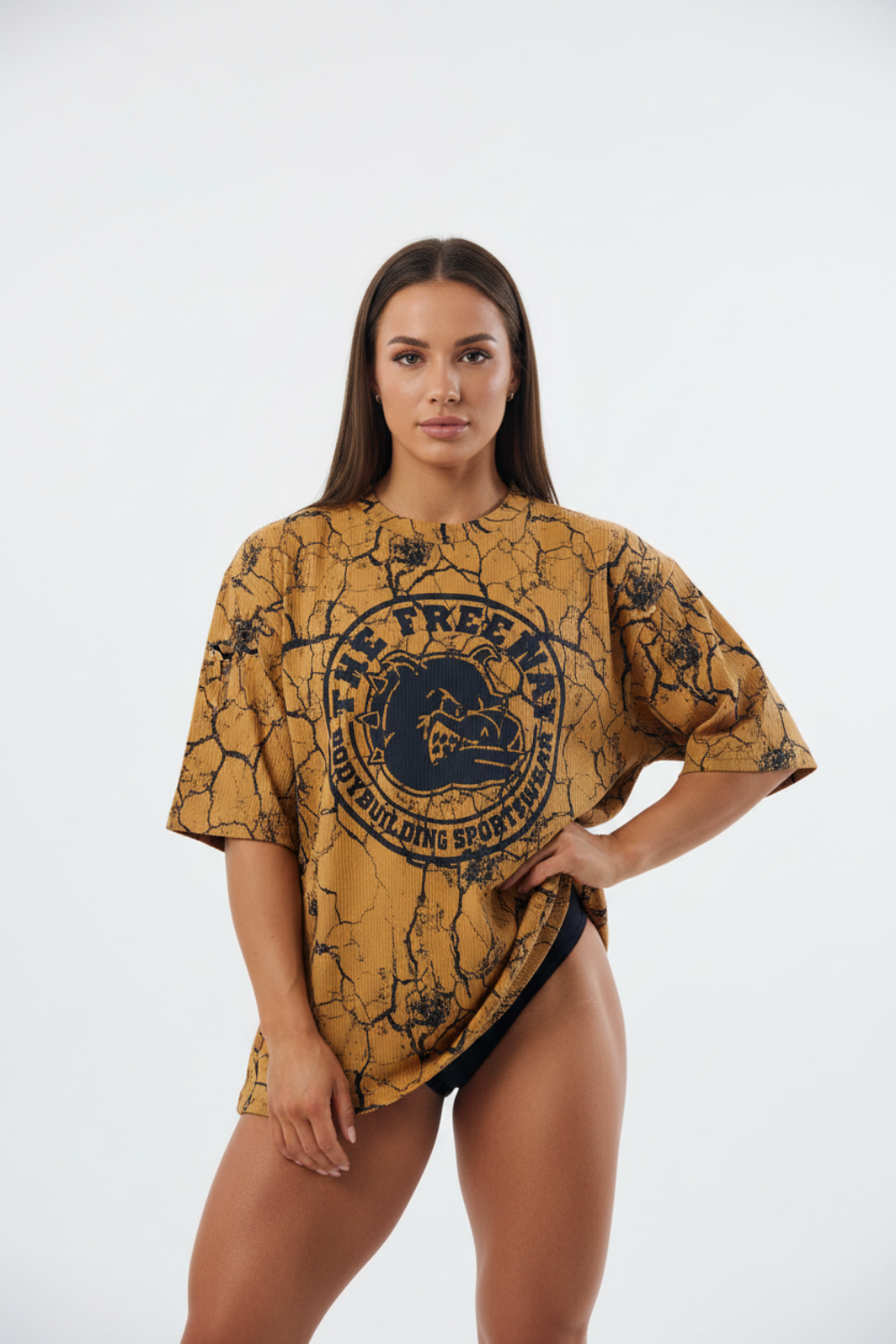 Bodybuilding Rag Top Stondata - Marmorizzato Senape - Art. 2272