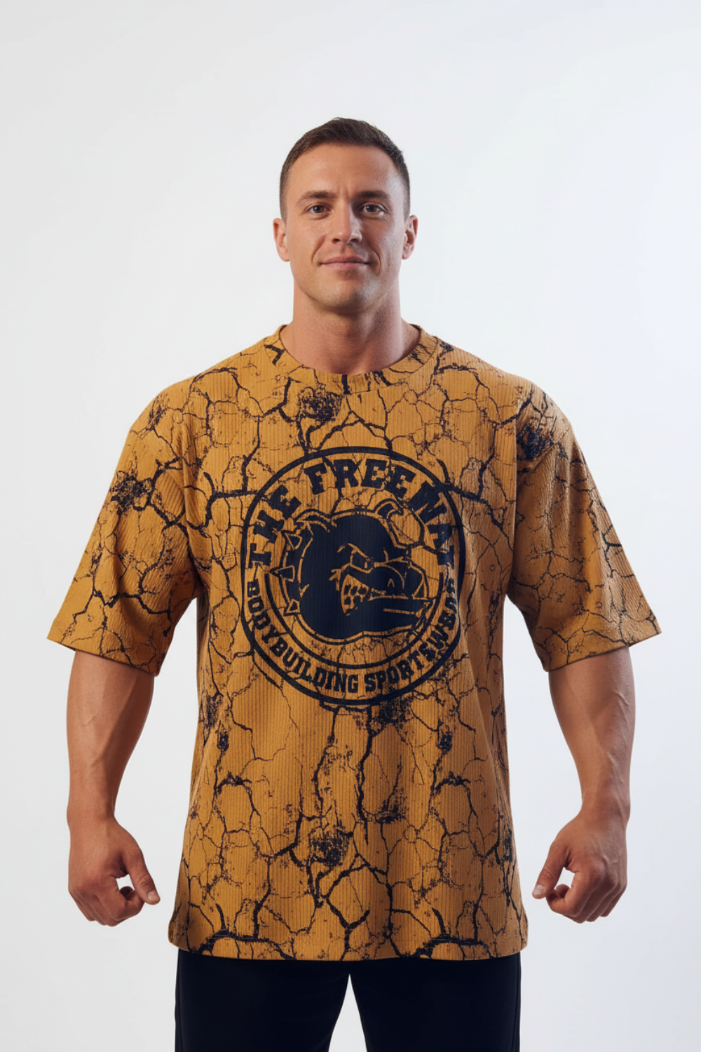 Bodybuilding Rag Top Stondata - Marmorizzato Senape - Art. 2272