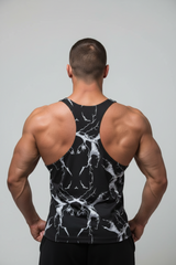 Canotta Big Gym Tank Top Vogatore Nero Marmorizzato - Art. 2221 