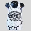 Canotta Big Gym Tank Top Vogatore - Bianco Marmorizzato - Art. 2221 🏋️‍♂️ - Big Gym Tank Top Vogatora