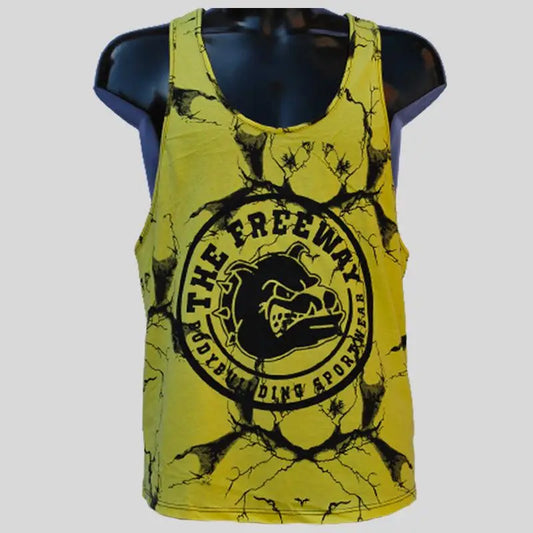 Canotta Big Gym Tank Top Vogatore - Giallo Marmorizzato - Art. 2221 🏋️‍♂️ - S / Marmorizzato Giallo - Big Gym Tank Top