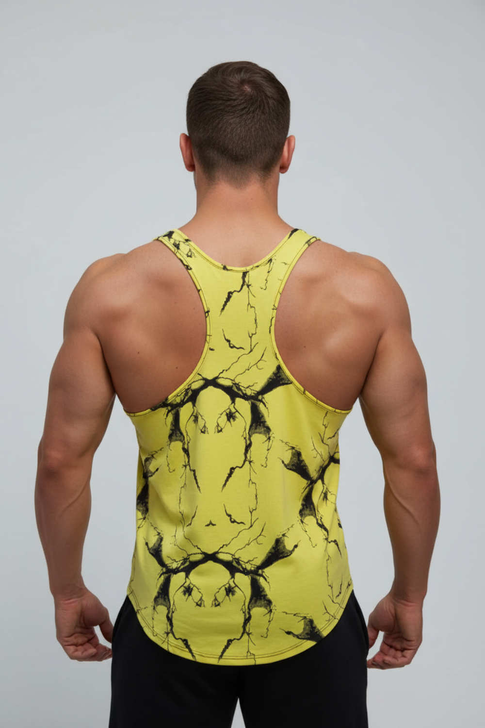 Canotta Big Gym Tank Top Vogatore - Giallo Marmorizzato - Art. 2221 