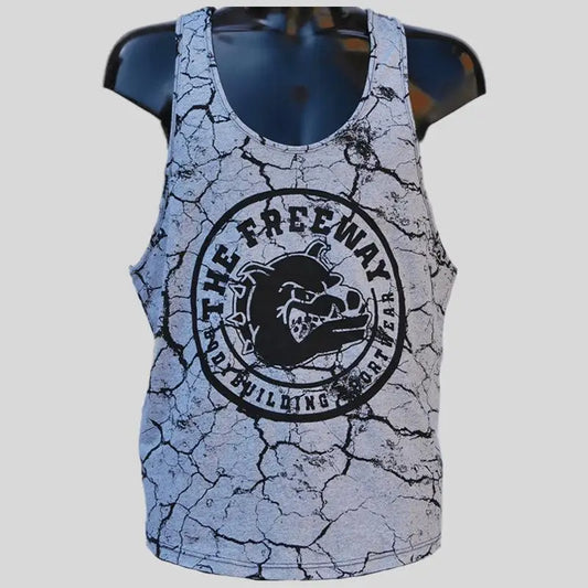 Canotta Big Gym Tank Top Vogatore - Grigio Melange - Art. 2221 🏋️‍♂️ - S / Marmorizzato Grigio Melange - Big Gym Tank