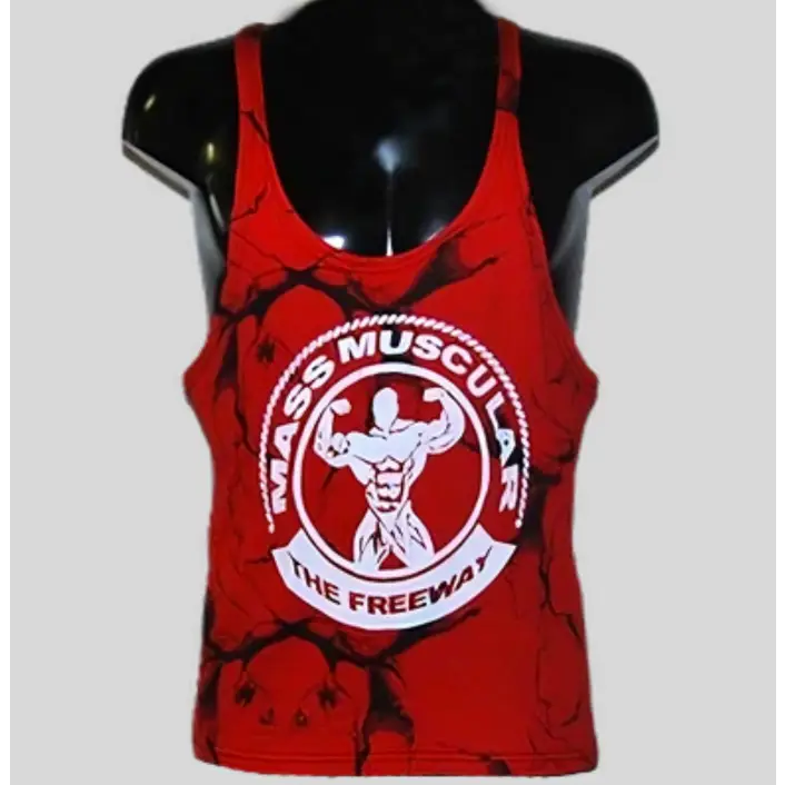 Canotta Big Gym Tank Top Vogatore - Marmorizzato Rosso - Art. 2221 🏋️‍♂️ - S / Marmorizzato Rosso - Big Gym Tank Top
