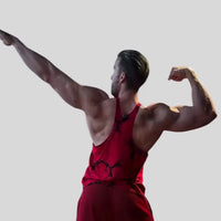 Canotta Big Gym Tank Top Vogatore - Marmorizzato Rosso - Art. 2221 🏋️‍♂️ - Big Gym Tank Top Vogatora
