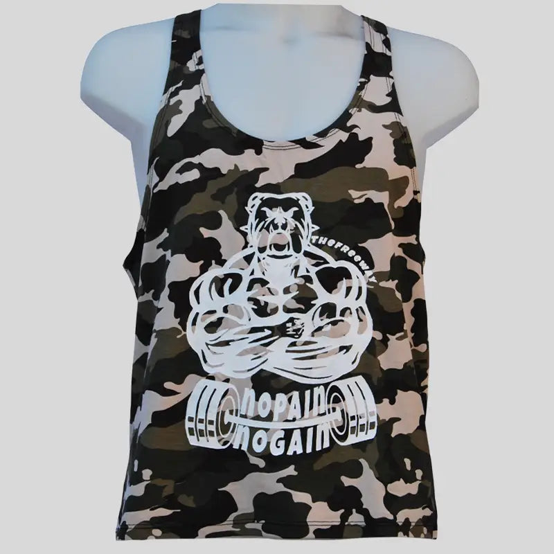Canotta Big Gym Tank Top Vogatore - Mimetico Militare - Art. 2221 - S / Mimetico Militare - Big Gym Tank Top Vogatora
