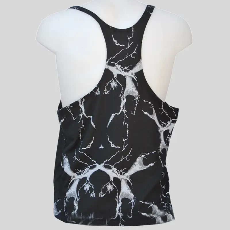 Canotta Big Gym Tank Top Vogatore Nero Marmorizzato - Art. 2221 🏋️‍♂️ - Big Gym Tank Top Vogatora