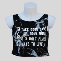 Canotta Rag Top Donna Marmorizzato Nero - Art.6042 - XS / Marmorizzato Nero / Cotone 95% , Elastan 5% - Rag Top donna