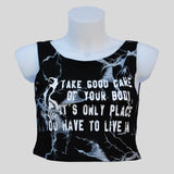 Canotta Rag Top Donna Marmorizzato Nero - Art.6042 - XS / Marmorizzato Nero / Cotone 95% , Elastan 5% - Rag Top donna