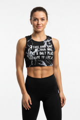 Canotta Rag Top Donna Marmorizzato Nero - Art.6042