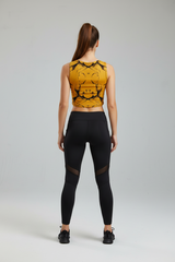 Canotta Rag Top Donna Marmorizzato Senape - Art.6042