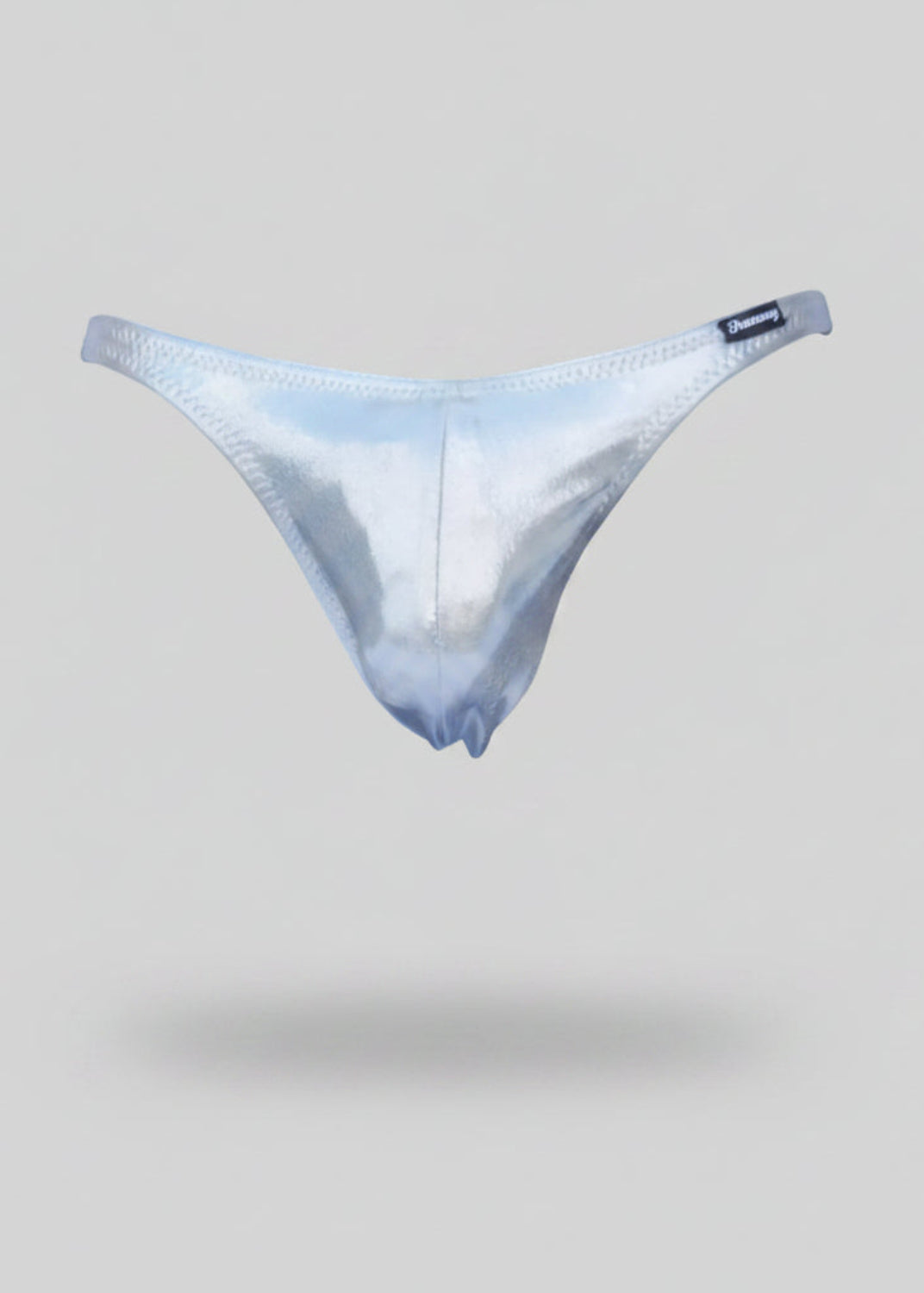 Thefreeway DN109 silver laminated competition bodybuilding posing trunks, standalone back product view