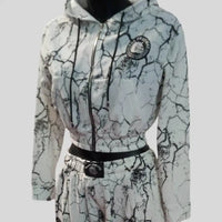 Completo Donna Bianco Marmorizzato - Art.7870 - XS / Marmorizzato Bianco - Completo donna