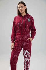 Completo Donna Bordeaux Marmorizzato - Art.7870