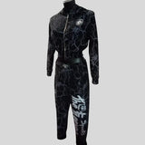 Completo Donna Nero Marmorizzato - Art.7870 - Completo donna