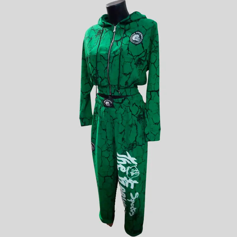 Completo Donna Verde Marmorizzato - Art.7870 - Completo donna