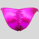 Costume bodybuilding Pro da competizione fucsia laminato Thefreeway Art. DN108 in Lycra, vista posteriore