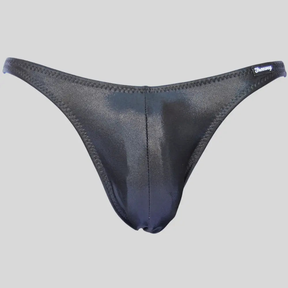 Costume bodybuilding Pro da competizione nero laminato Thefreeway Art. DN108 in Lycra, vista frontale
