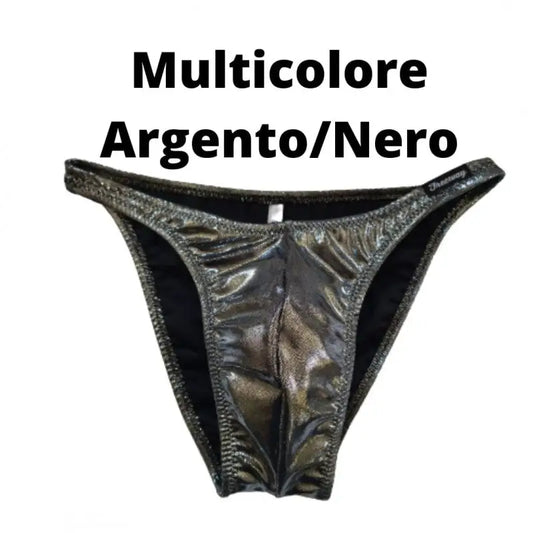 Costume Bodybuilding Slip Nero Multicolore - Art.Dn109