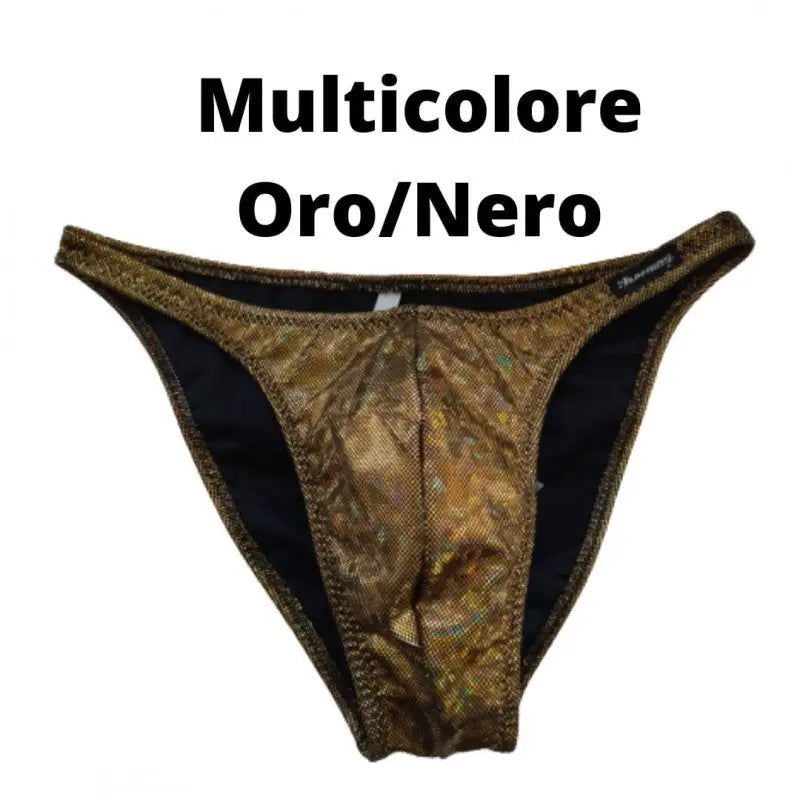 Costume Bodybuilding Slip Oro Multicolore - Art.Dn109