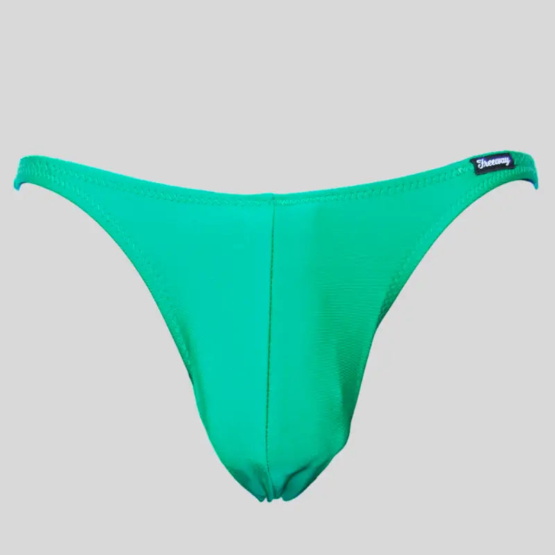 Costume bodybuilding da competizione verde tinta unita Thefreeway Art. DN107 in Lycra, vista frontale
