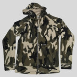 Giacca bodybuilding mimetica Thefreeway con zip frontale e cappuccio