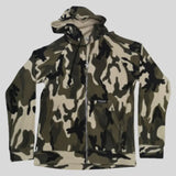 Giacca Con Zip E Cappuccio Mimetico- Art. 6328 - S / Mimetico Militare / 95% Poliestere, 5% Elastan - Giacca Zip