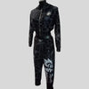 Giacca Da Donna Con Cappuccio Nero Marmorizzato - Art.6586 - XS - Giacca con Cappuccio